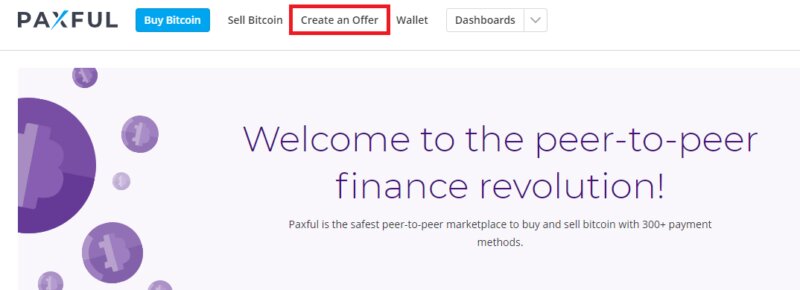 Paxful - Create Offer